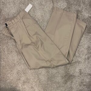 Chaps Tan Chinos Flat Front Straight Cut